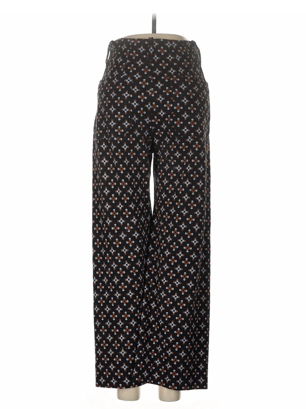 Maeve Anthropologie Black Wide-Leg Floral Print Pants - Picture 2 of 6